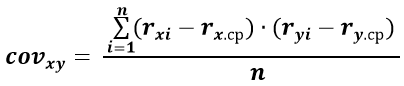 Формула расчета ковариации активов