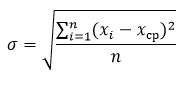 Формула расчета стандартного отклонения, а также волатильности