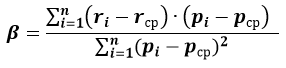 Формула бета, развернутая