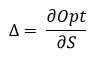 Формула дельта опциона