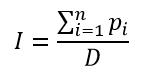 Формула рассчета индекса, простого средне арефметического