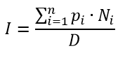 Формула рассчета индекса, взвешенного по рыночной капитализации