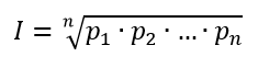 формула расчета индекса по принципу средней геометрической